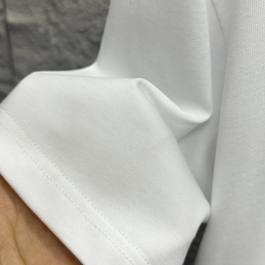 P150 Polo* Ralph Lauren 2025 spring and summer new style Classic letter pony print custom double yarn plain cotton fabric short-sleeved T-shirt for men and women Color: black white Size: S (90-130 pounds) M (120-150 pounds) L (140-165 pounds) XL (160-180 pounds) XXL (180-210 pounds)